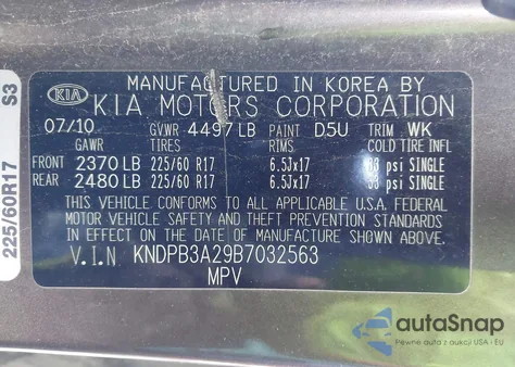 2011 Kia Sportage Lx from USA, damaged, VIN KNDPB3A29B7032563